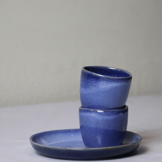 Azulejo 2er Set Espressobecher mit Untertasse