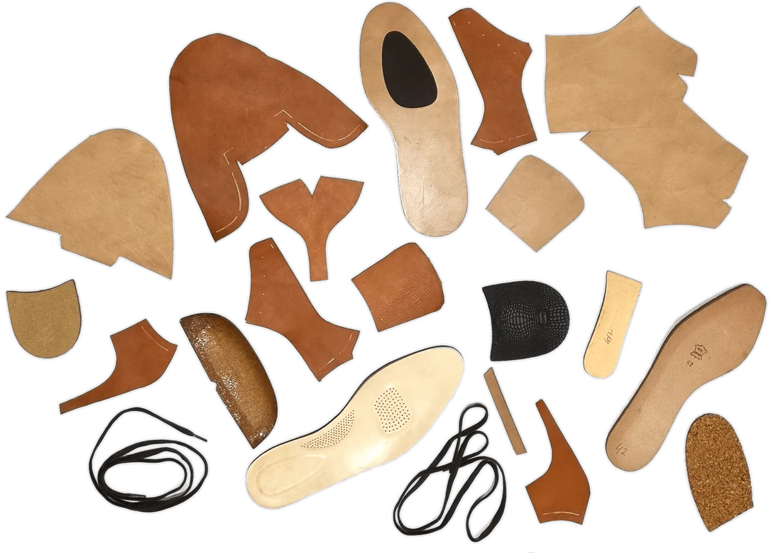 Die Bestandteile eines rahmengenähten Schuhs