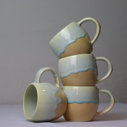 Praia Family 4er Set Becher mit Kuchenteller