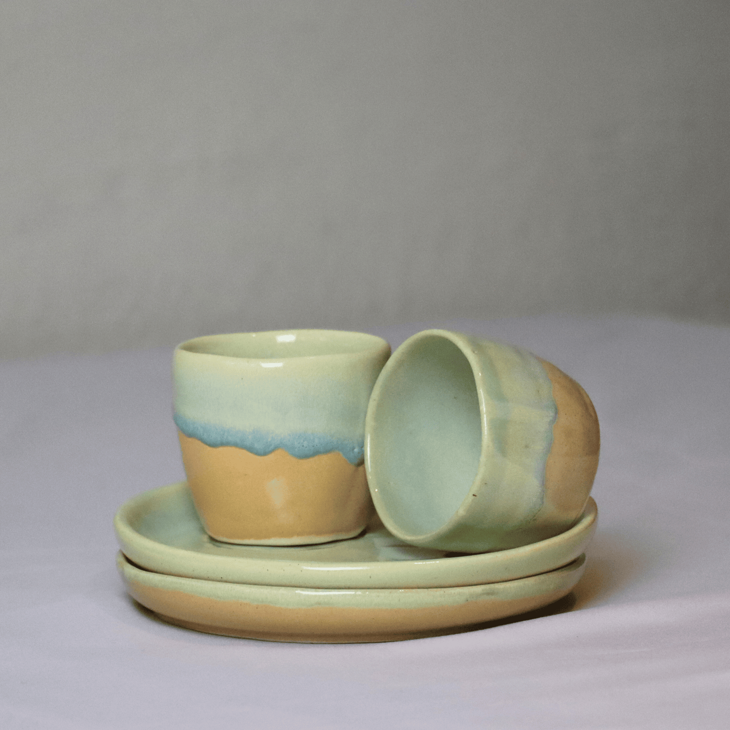 Praia 2er Set Espressobecher mit Untertasse