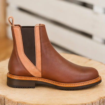 Chelsea Boot "Alma" cognac / rosé nubuk