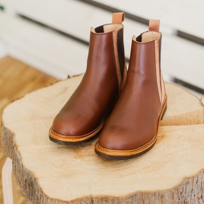 Chelsea Boot "Alma" cognac / rosé nubuk