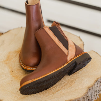 Chelsea Boot "Alma" cognac / rosé nubuk