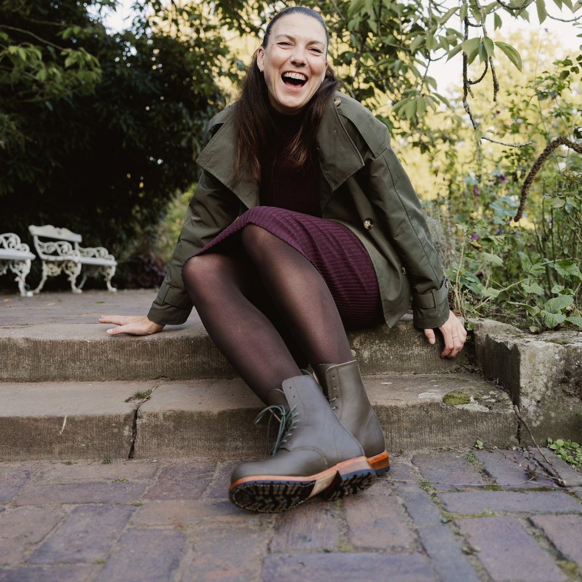 Stiefelette "Primavera" olive