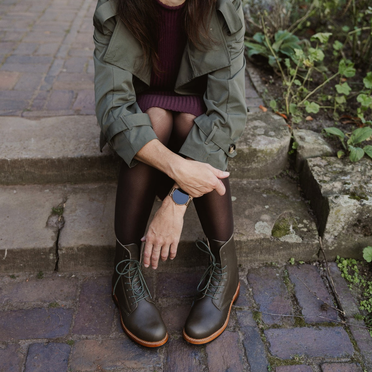 Stiefelette "Primavera" olive